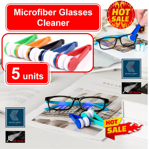 5Pcs Sun Glasses Eyeglass Microfiber Spectacles Cleaner Soft Brush Cleaning Tool
