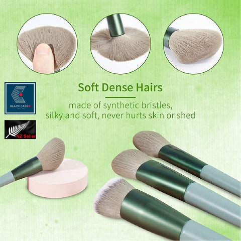 Premium Makeup Brushes Set 13Pcs Synthetic Bristle Conical Liquid Powder Buffing