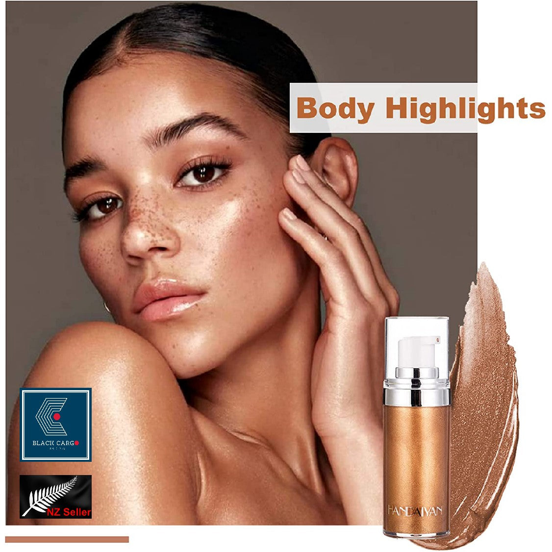 Body Glow Lotion Highlighter Shimmer Cream Waterproof Moisturizing Bronze Gold - Referdeal