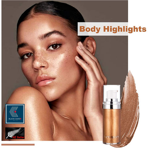 Rose Gold Makeup liquid foundation Cream Highlighter Shimmer Moisturizing