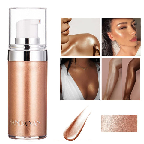 Rose Gold Makeup liquid foundation Cream Highlighter Shimmer Moisturizing