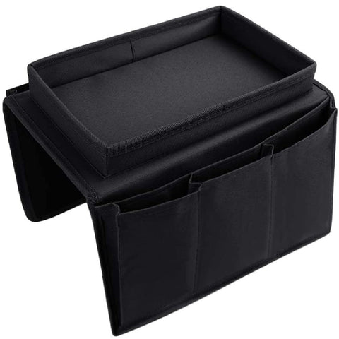 Couch Caddy Armchair Cup Holder Tray Storage Pockets Bag