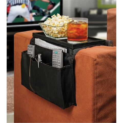 Couch Caddy Armchair Cup Holder Tray Storage Pockets Bag