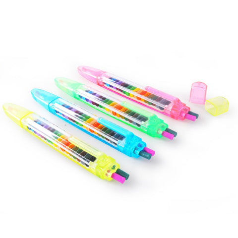 4Pcs Crayons 20 Colour Stacking Painting Drawing Supplies Stationery