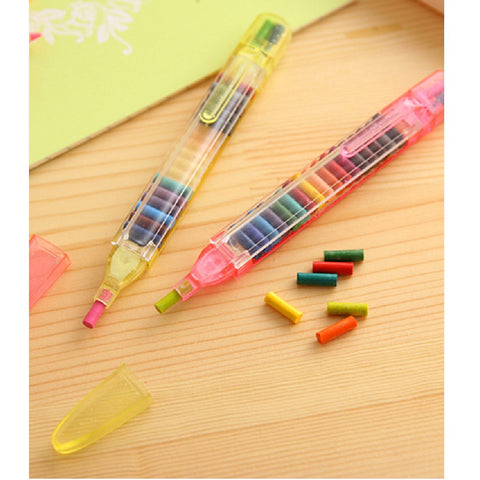 4Pcs Crayons 20 Colour Stacking Painting Drawing Supplies Stationery