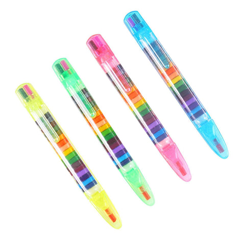 4Pcs Crayons 20 Colour Stacking Painting Drawing Supplies Stationery