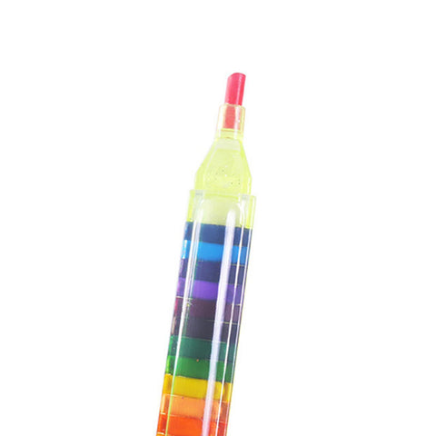 4Pcs Crayons 20 Colour Stacking Painting Drawing Supplies Stationery