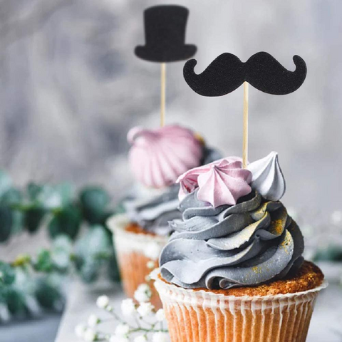 Cake Topper Cake Decorations Cupcake Topper Moustache For Dad, Men, Boy