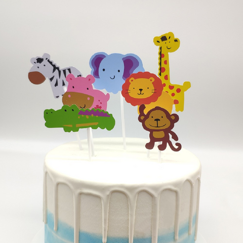 Cake Topper Cake Decorations Cupcake Topper Jungle/ Zoo Animals