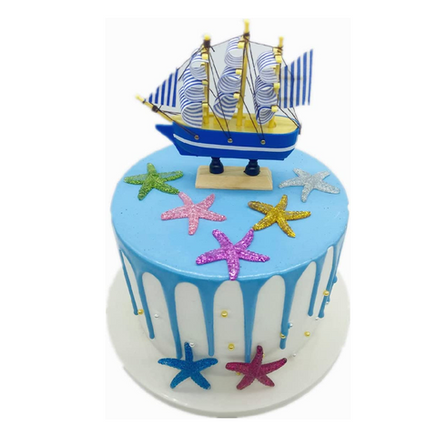 Cake Topper Cake Decoration Sailing Ship Boat - A