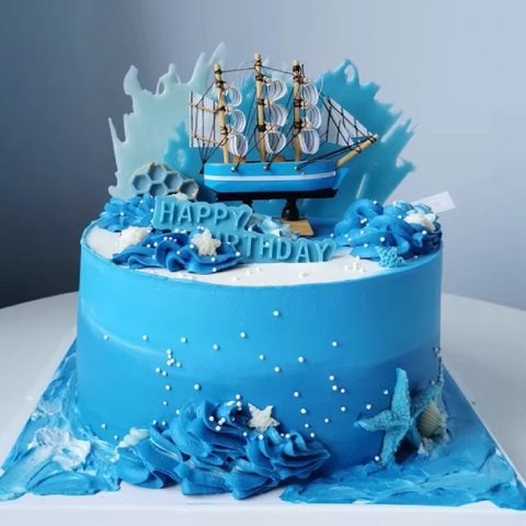 Cake Topper Cake Decoration Sailing Ship Boat - B