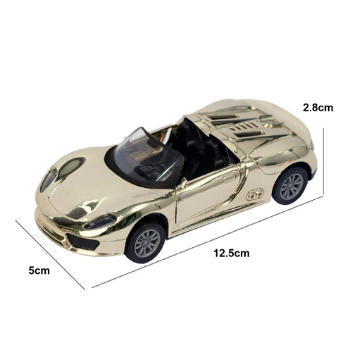 Cake Topper Cake Decoration - Porsche 918 Convertible - Gold