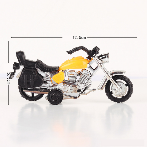 Cake Topper Cake Decoration - Classic Chopper Motorcycle - Yellow