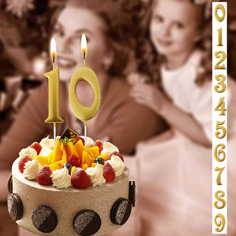 Cake Decoration Cake/Cupcake Candle - Ornate Gold Candle #0