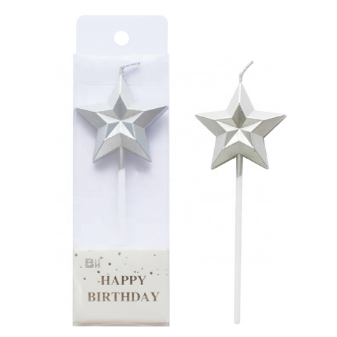 Cake Decoration Cake/Cupcake Candle Cake Topper - Silver Star