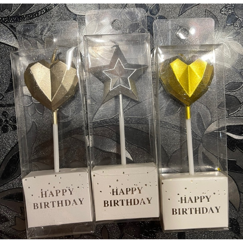 Cake Decoration Cake/Cupcake Candle Cake Topper - Gold Heart