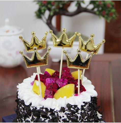 Cupcake Topper Cake Decorations Cake Topper Gold Crowns - 50 Pack