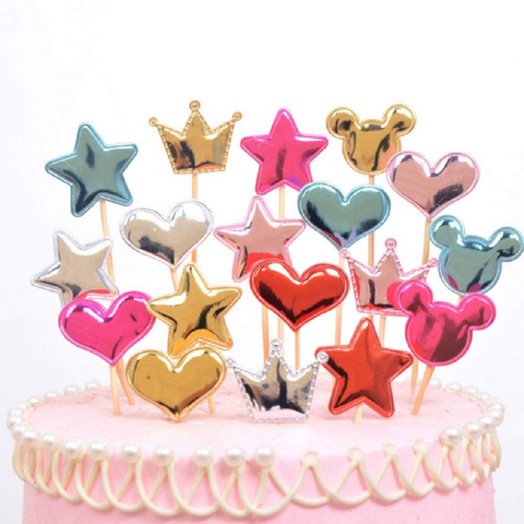 Cupcake Topper Cake Decorations Cake Topper Silver Stars - 50 Pack