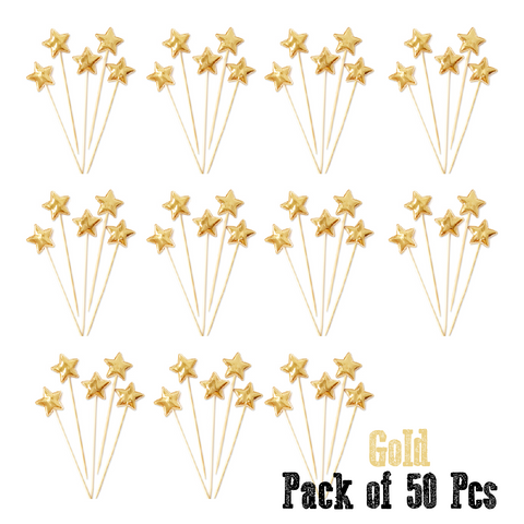 Cupcake Topper Cake Decorations Cake Topper Gold Stars - 50 Pack