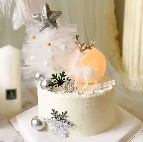 Cake Topper Cake Decoration - Glitter Deer