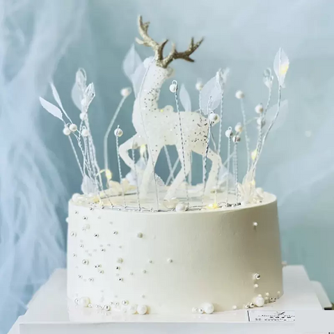 Cake Topper Cake Decoration - Glitter Deer