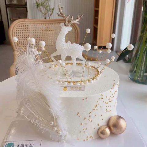 Cake Topper Cake Decoration - Glitter Deer