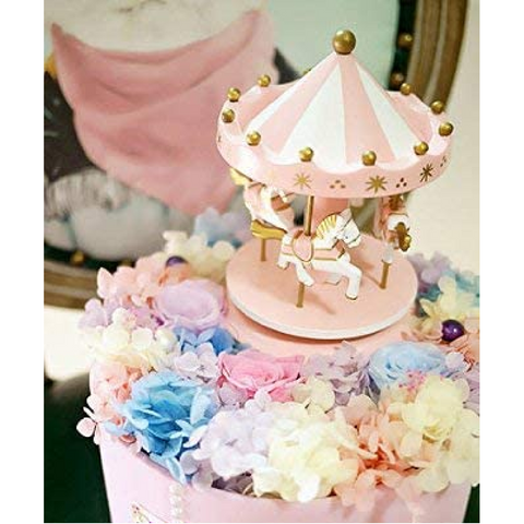 Cake Topper Cake Decoration Musical Carousel - Pink