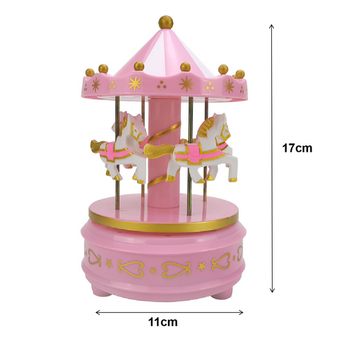 Cake Topper Cake Decoration Musical Carousel - Pink