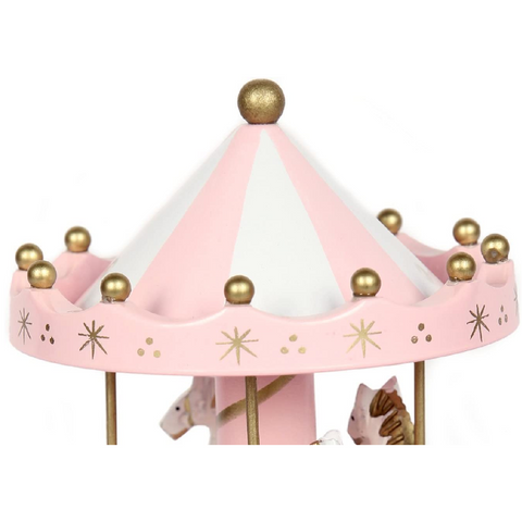 Cake Topper Cake Decoration Musical Carousel - Pink