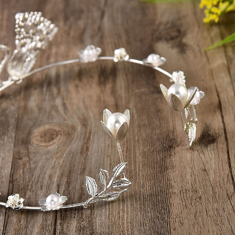 Cake Topper Cake Decoration Wedding Bridal Tiara Vintage Swan Crown - Silver