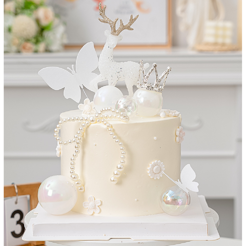 Cake Topper Cake Decoration - Pearl Bow