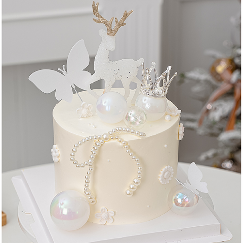 Cake Topper Cake Decoration - Pearl Bow