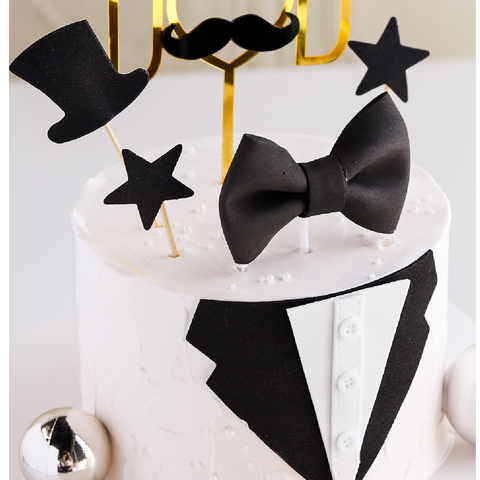 Cake Topper Cake Decoration - Father's Day Dad Suit Bow Tie