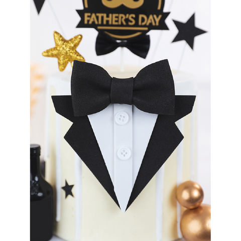 Cake Topper Cake Decoration - Father's Day Dad Suit Bow Tie