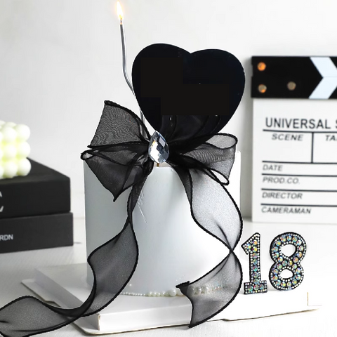 Cake Topper Cake Decoration Black & Diamond - Number 0