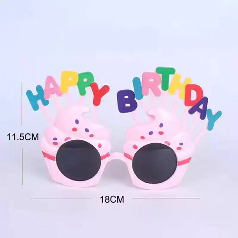 5 Pairs Kids' Party Glasses Birthday Toy Party Costume Accessories - Pink