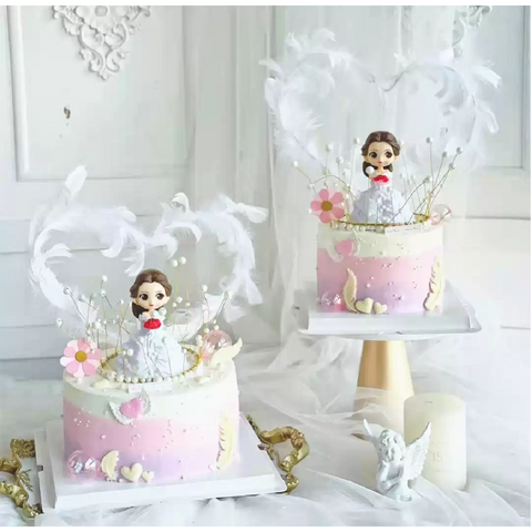 Cake Topper Kids' Parties Cake Decoration - Princess Belle - White