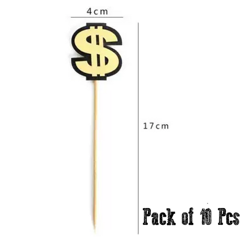 Sold Sign Cake Topper File Cake Topper Cake Decorations Cupcake Topper $$ Dollar Sign, 10pcs ...