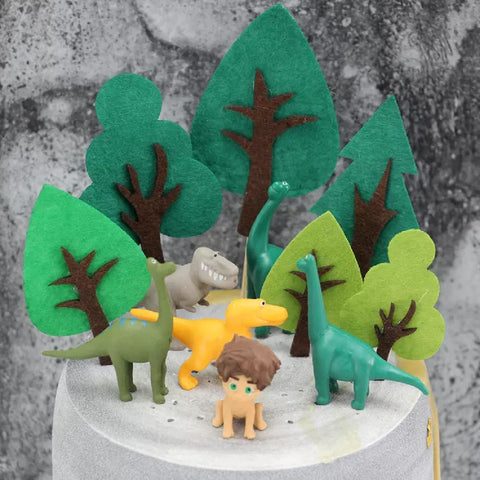 Cake Decoration Cupcake Topper - Woodland Trees Felt - 6Pcs Set A