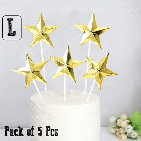 Cake Topper Cake Decorations Cupcake Topper Gold Stars - Large