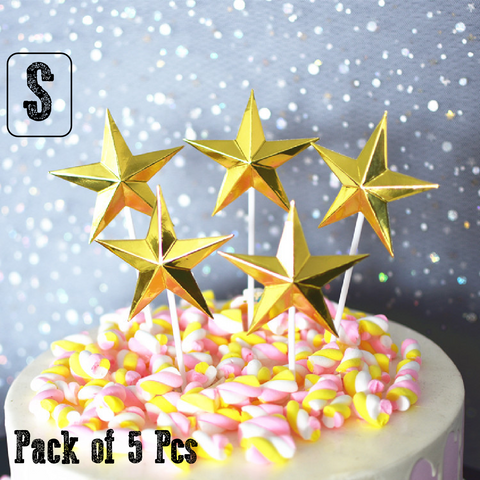 Cake Topper Cake Decorations Cupcake Topper Gold Stars - Small