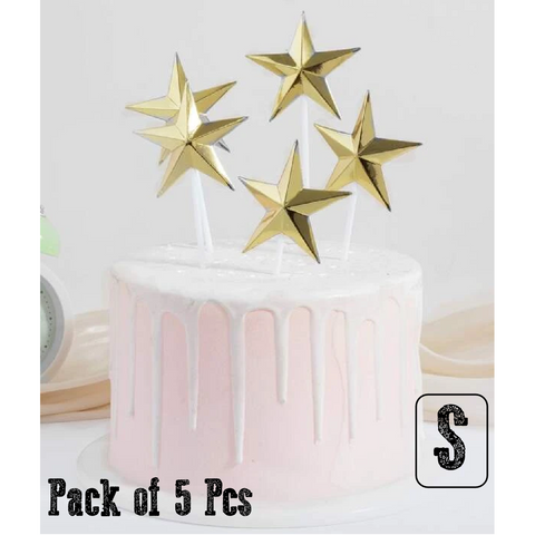 Cake Topper Cake Decorations Cupcake Topper Gold Stars - Small