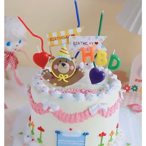 18Pcs Happy Birthday Cake Topper Cake Decoration Cupcake Topper