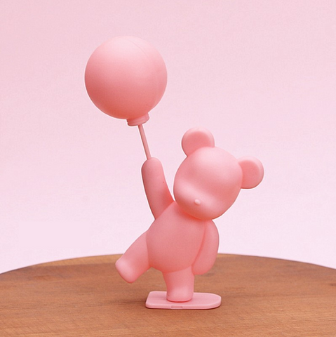 Cake Topper Cake Decoration Teddy Bear - Pink