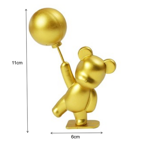 Cake Topper Cake Decoration Teddy Bear - Gold