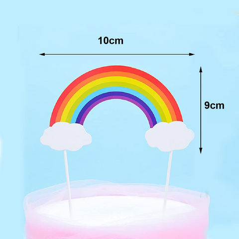 10Pcs Cake Topper Cake Decoration - Rainbow/Cloud