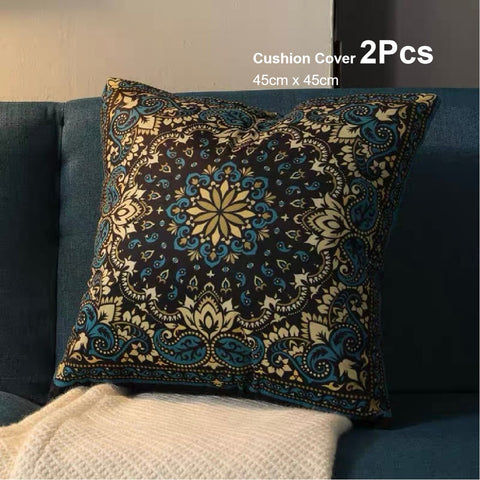 Retro Boho Style Cushion Covers 2 pack 45x45cm