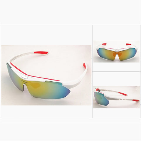 Sports Polarized Sunglasses Unbreakable Frame 100% UV400 Protection with 3 Interchangeable Lens