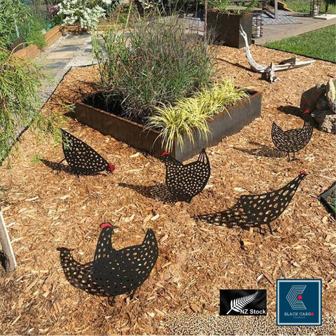 5Pcs Chicken Yard Art Large Decorative Garden Stakes Rooster Animal sculpture