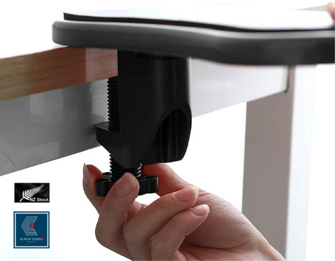 Ergonomic Adjustable Armrest Support Pad Clamp-On Desk Computer Table